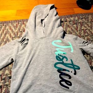 Grey cropped hoodie